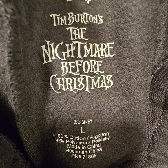 Disney Night Before Christmas Black Jogger Sweat Pants Large - Picture 2 of 5